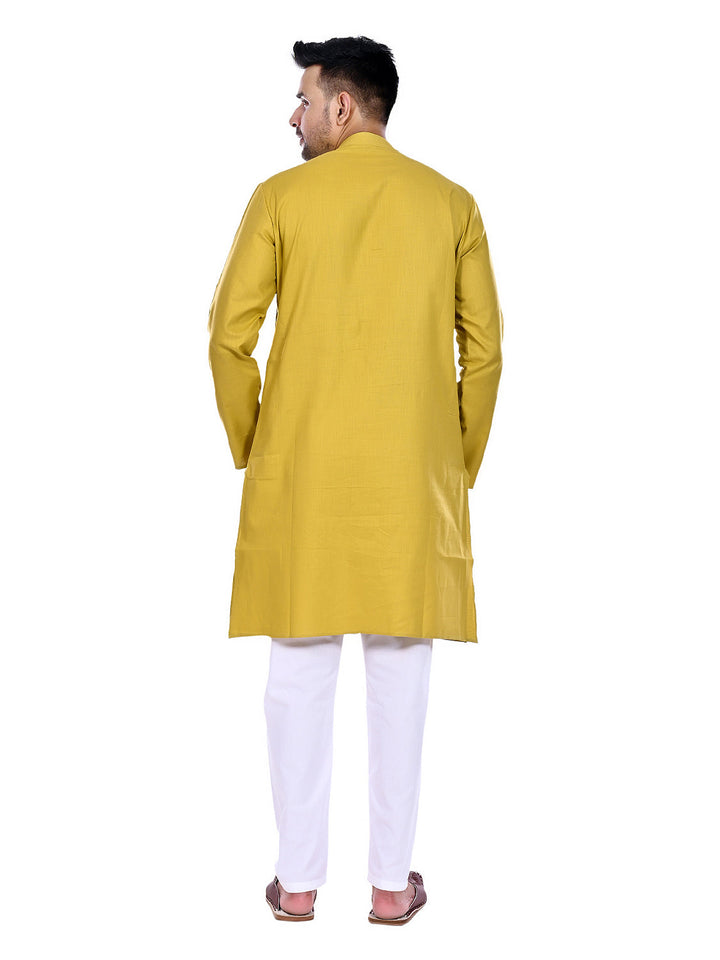 Solid Gold Kurta Set