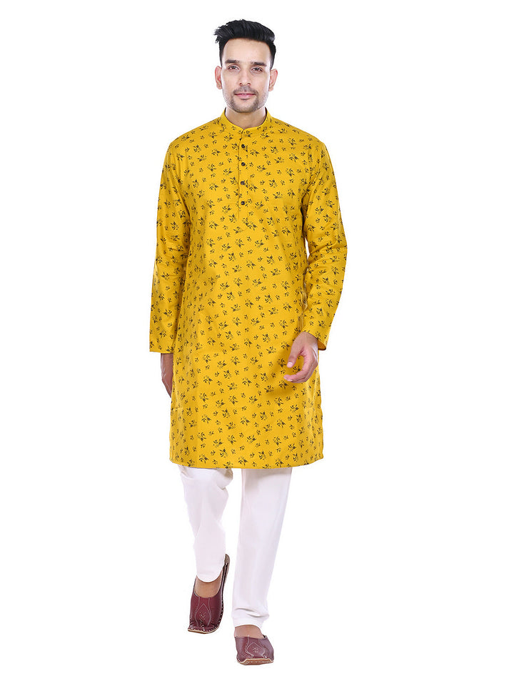 Floral Yellow Kurta Set