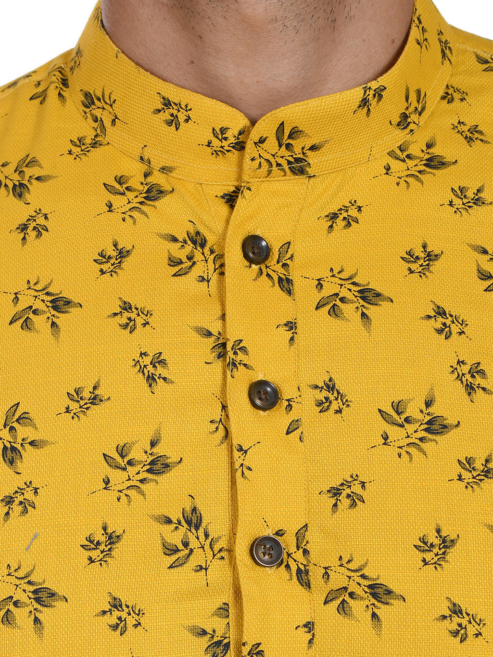 Floral Yellow Kurta Set