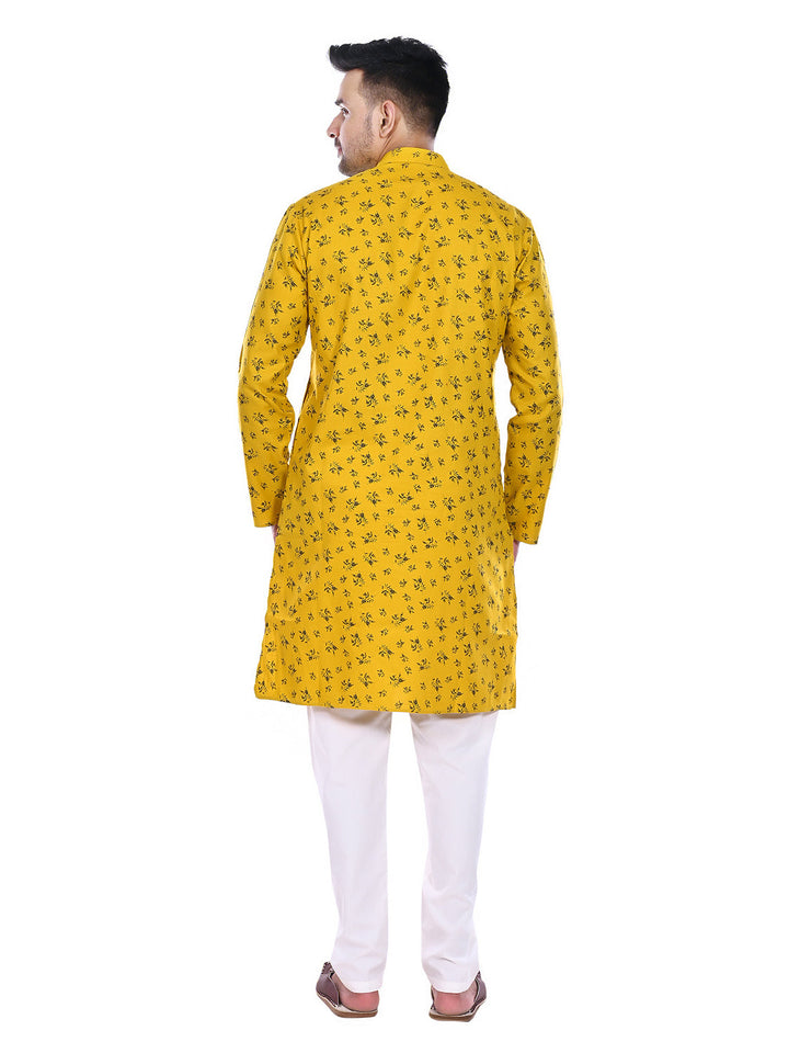Floral Yellow Kurta Set