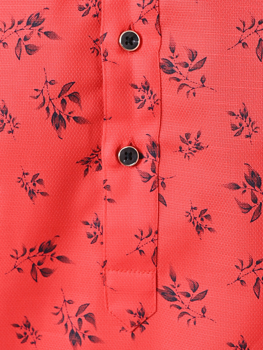 Printed Red Kurta Set