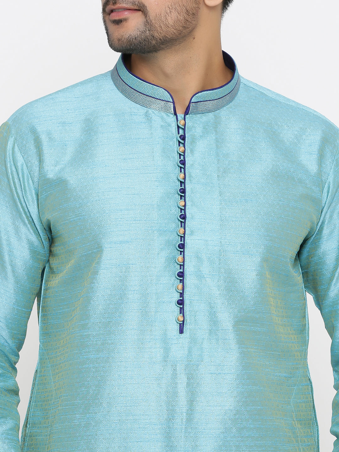 Solid Turquoise Blue Kurta Set