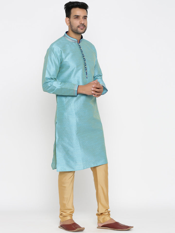Solid Turquoise Blue Kurta Set