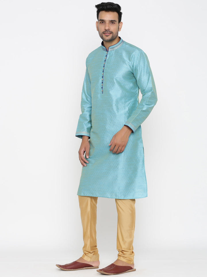 Solid Turquoise Blue Kurta Set