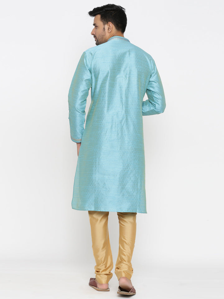Solid Turquoise Blue Kurta Set