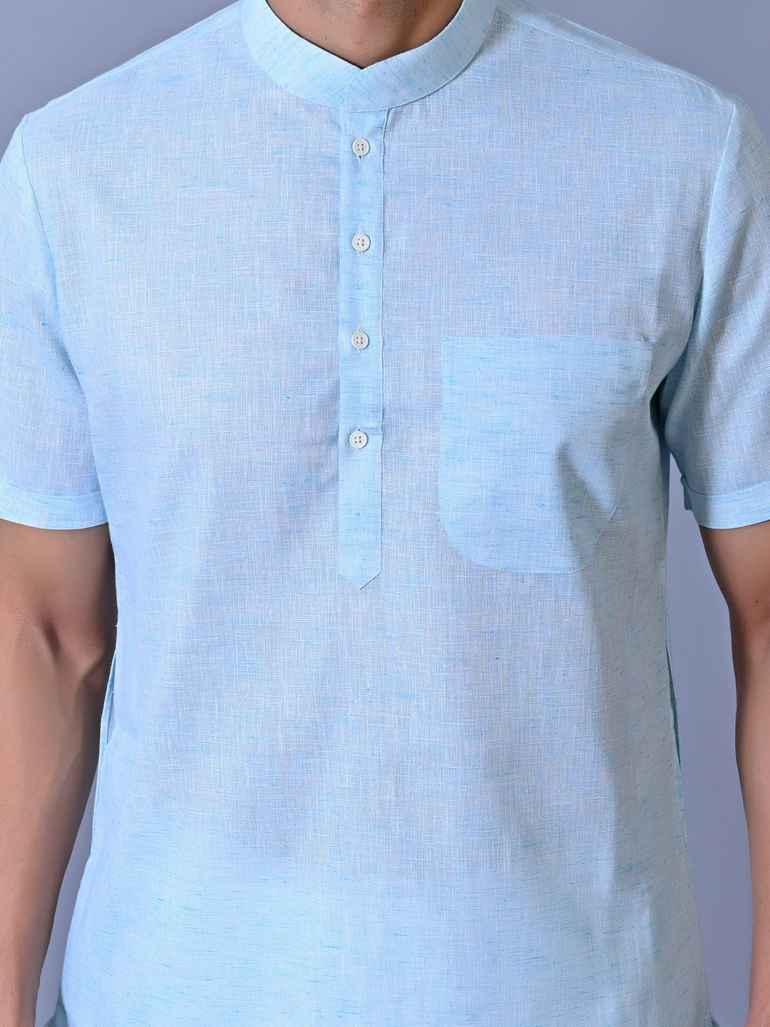 Textured Blue Kurta Top