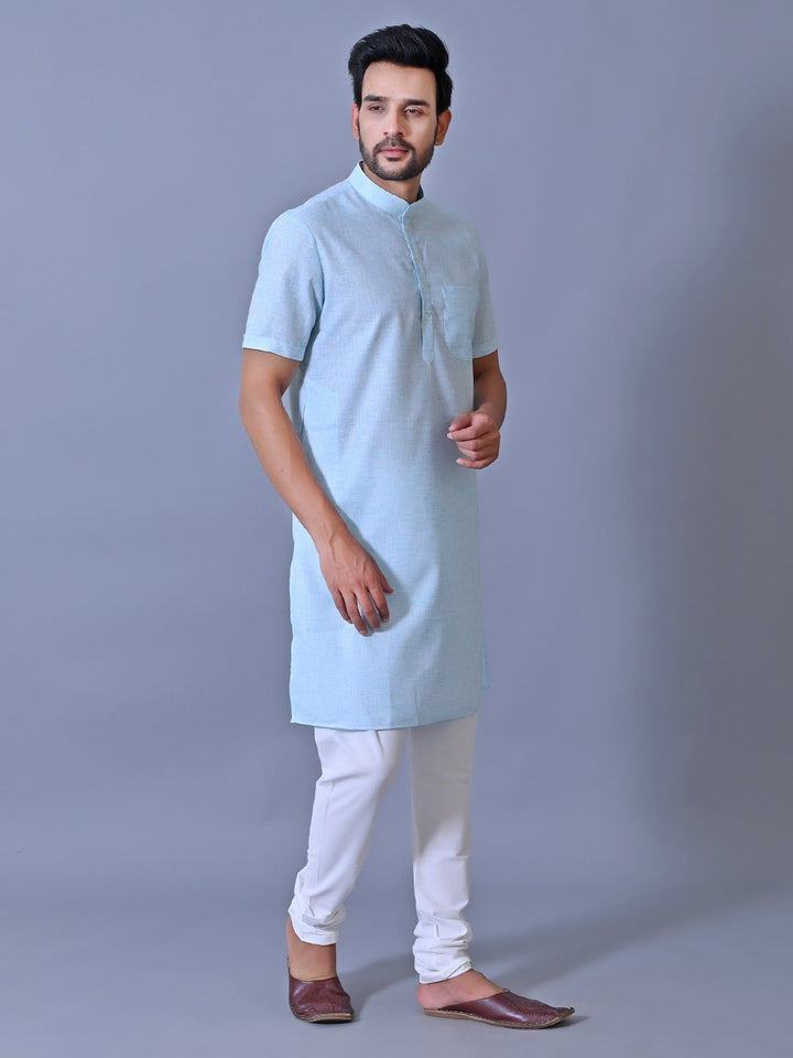 Textured Blue Kurta Top