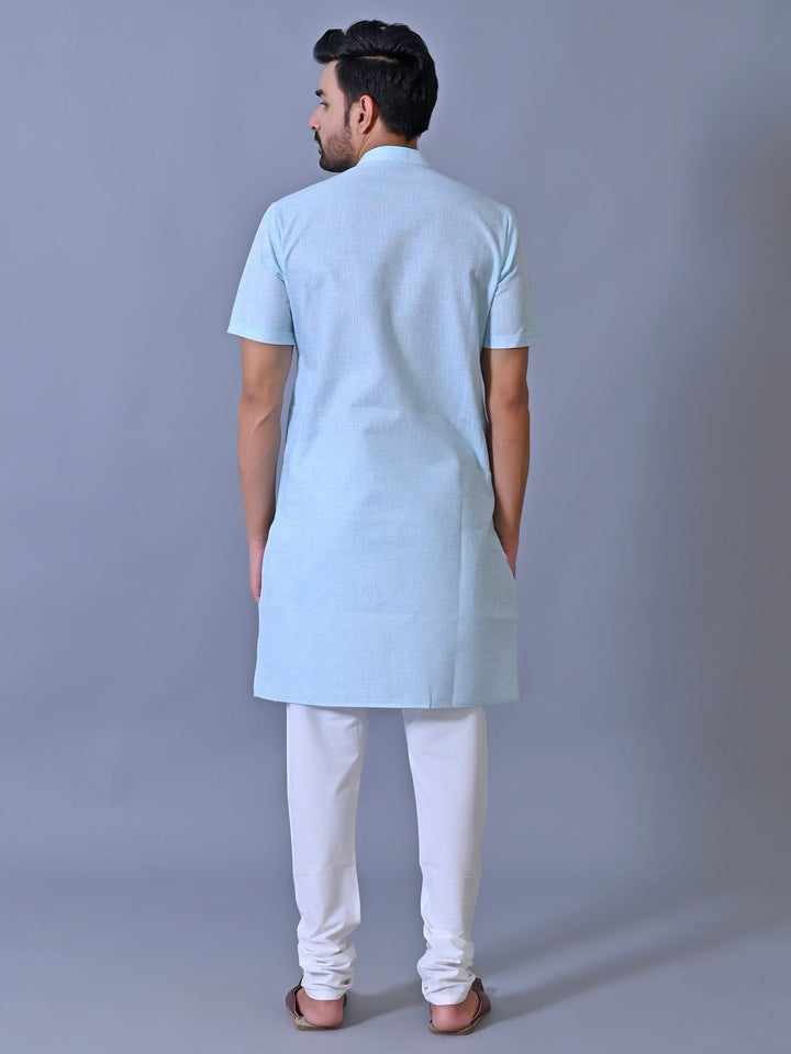 Textured Blue Kurta Top