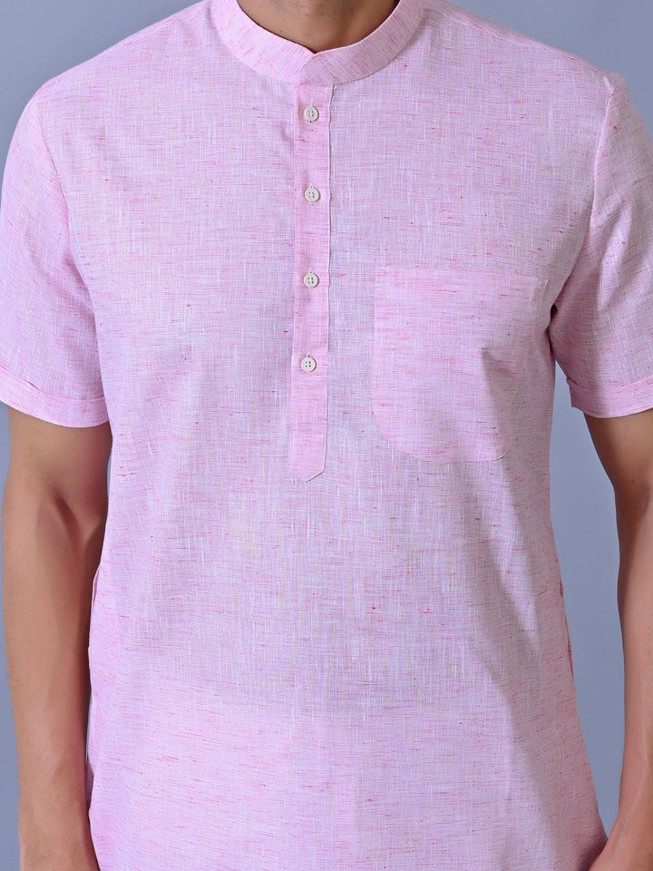 Textured Pink Kurta Top
