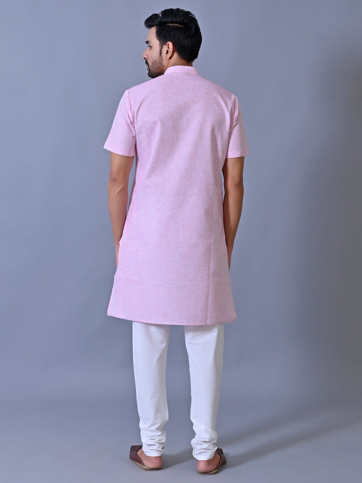 Textured Pink Kurta Top