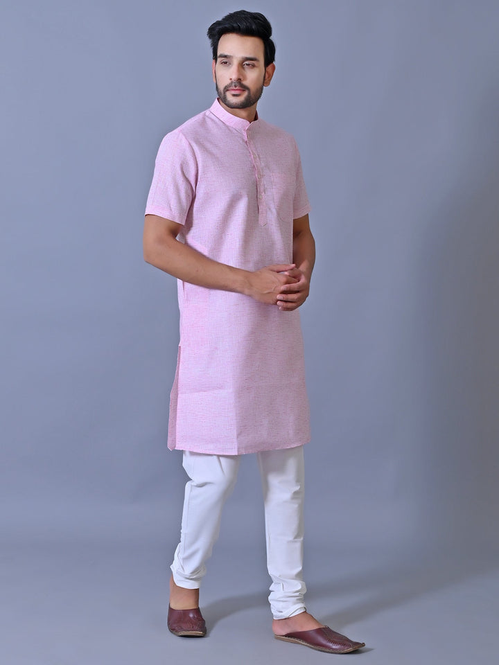 Textured Pink Kurta Top