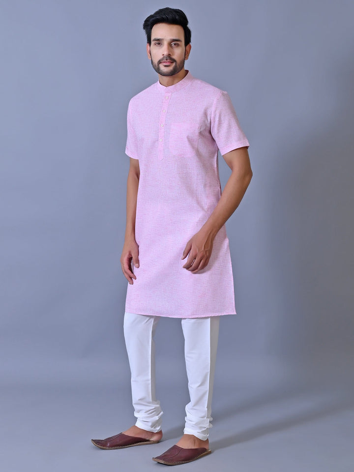 Textured Pink Kurta Top