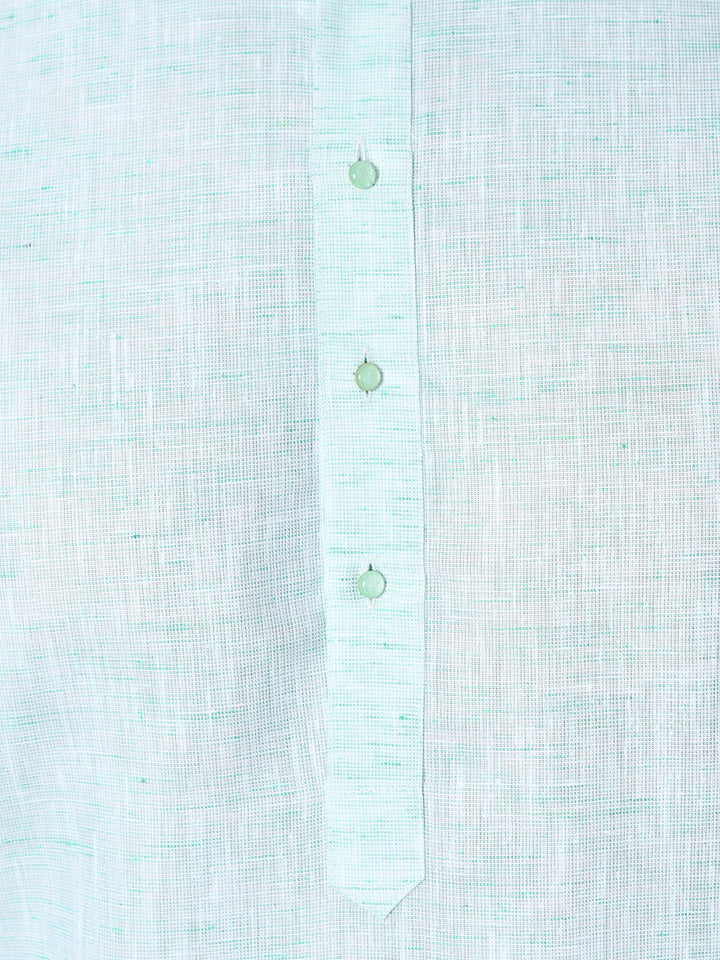 Textured Turquoise Blue Kurta Set