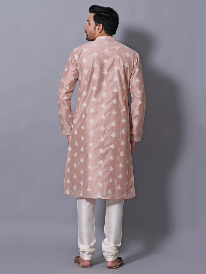 Ethnic Motifs Peach Kurta Set