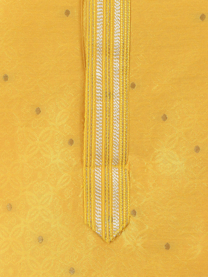 Textured Mustard Kurta Set