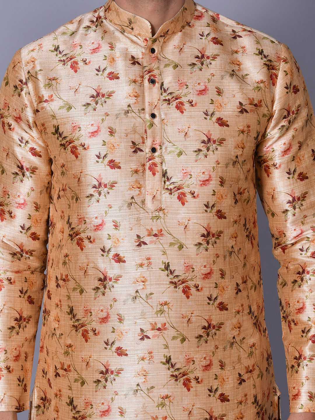 Floral Tan Kurta Set