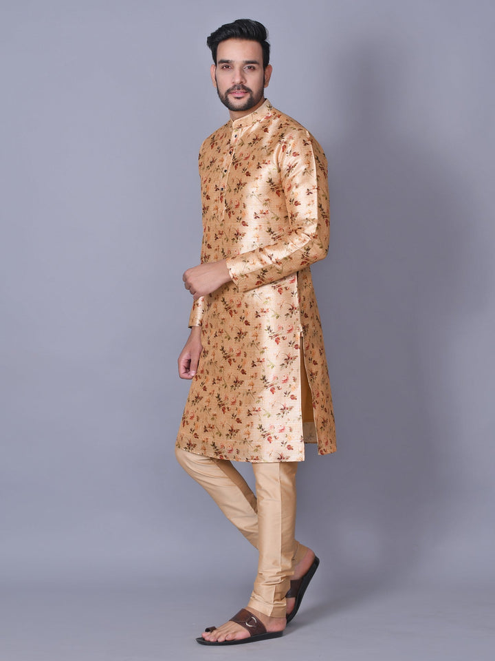 Floral Tan Kurta Set