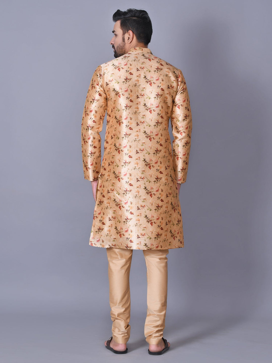 Floral Tan Kurta Set