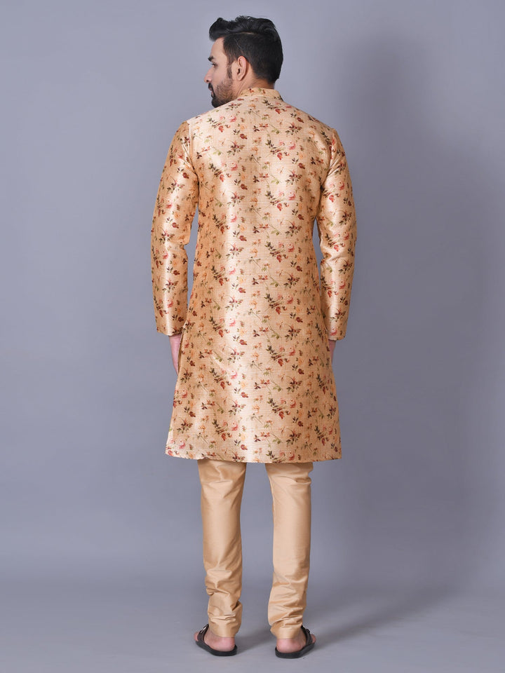 Floral Tan Kurta Set
