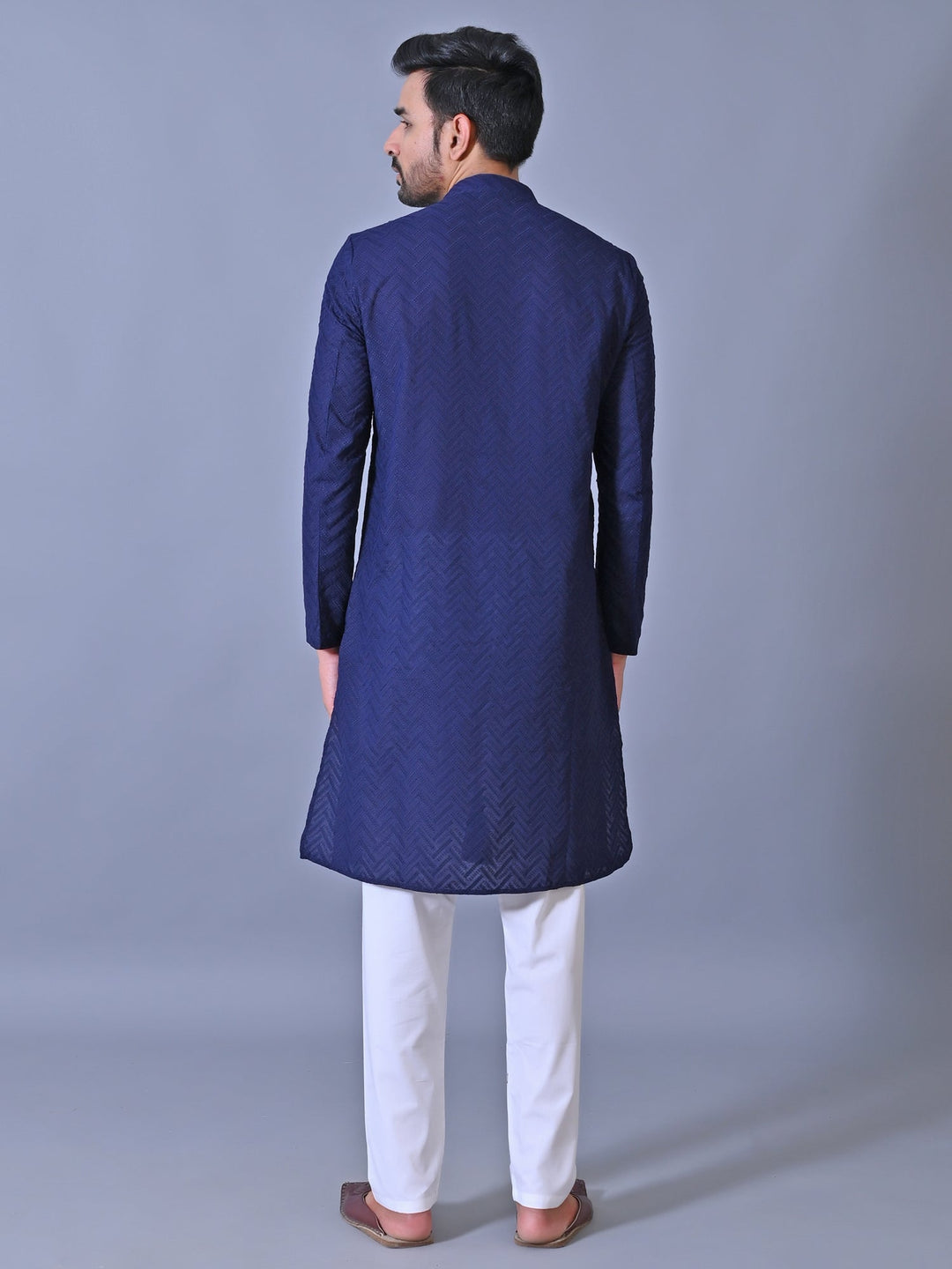 Chikan Blue Kurta Set