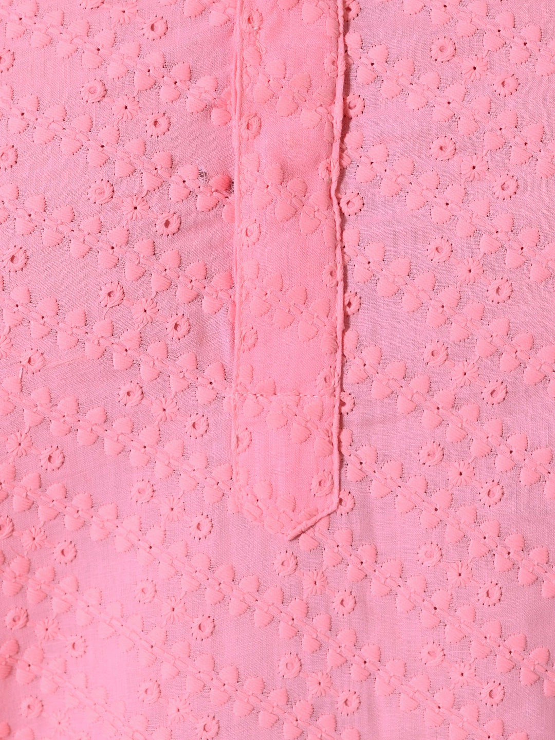 Chikan Pink Kurta Set