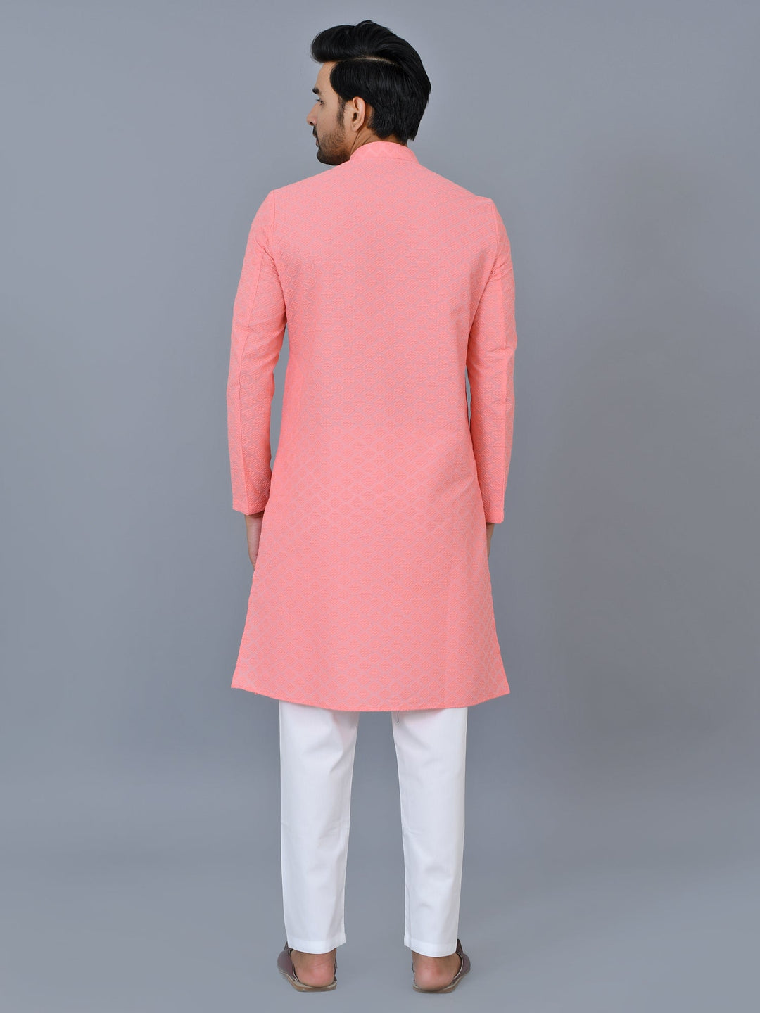 Chikan Pink Kurta Set