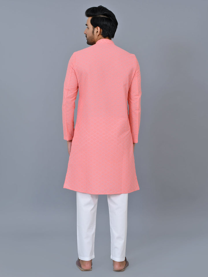 Chikan Pink Kurta Set