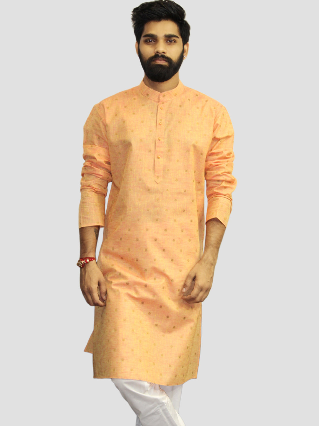 Ethnic Motifs Orange Kurta Set