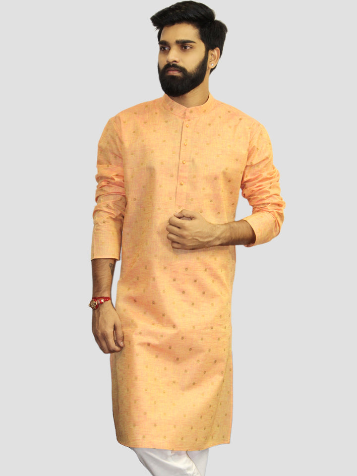 Ethnic Motifs Orange Kurta Set