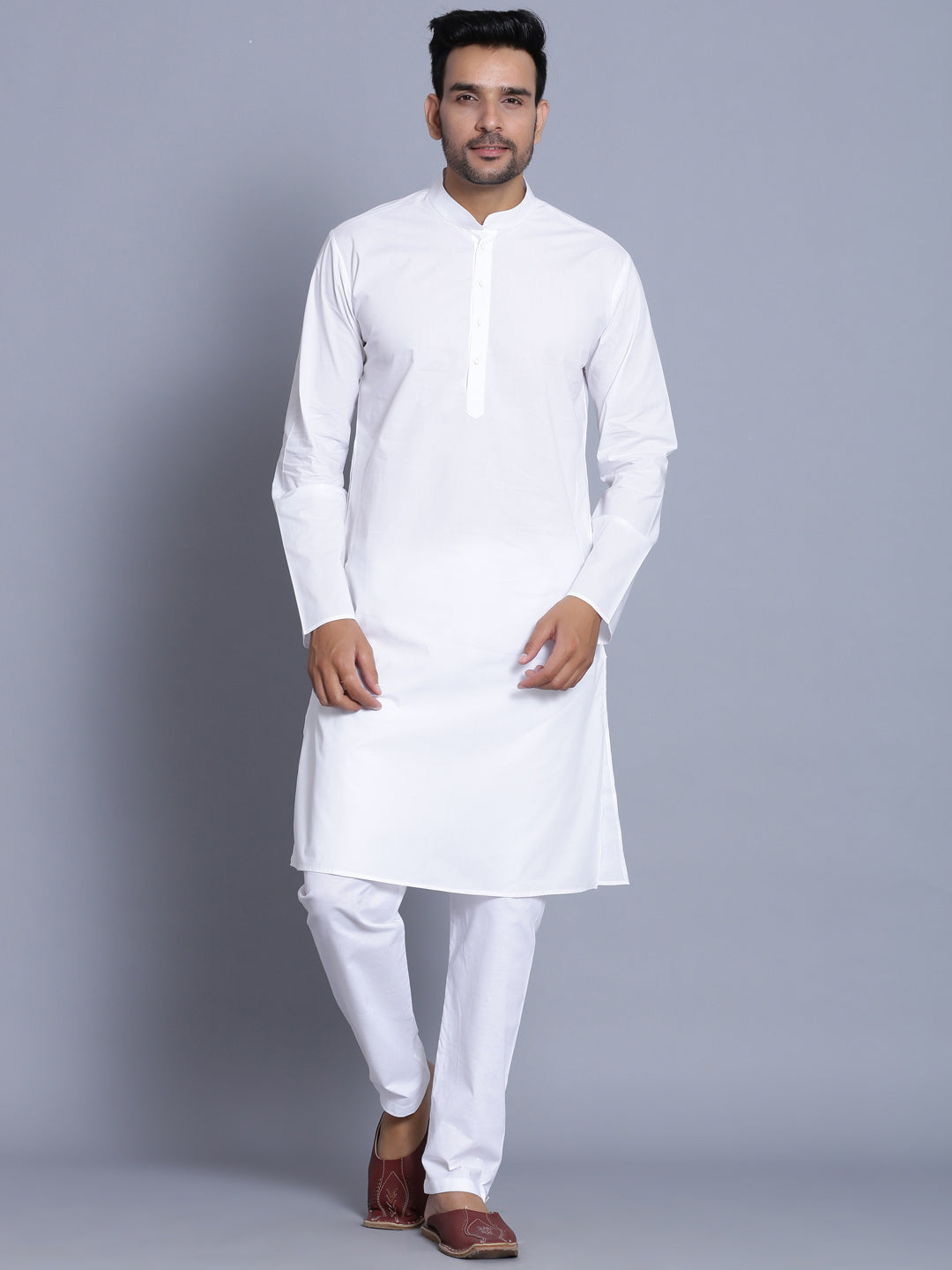Solid White Kurta Set