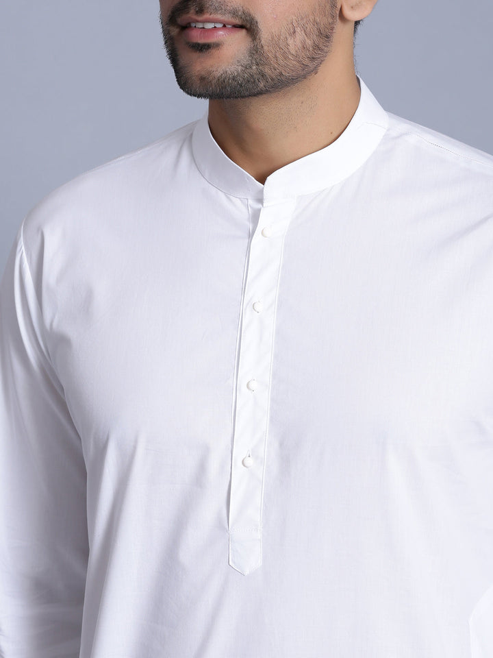 Solid White Kurta Set