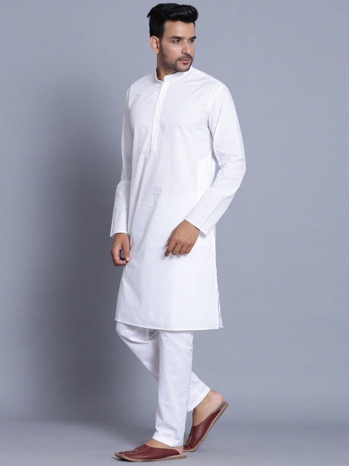 Solid White Kurta Set