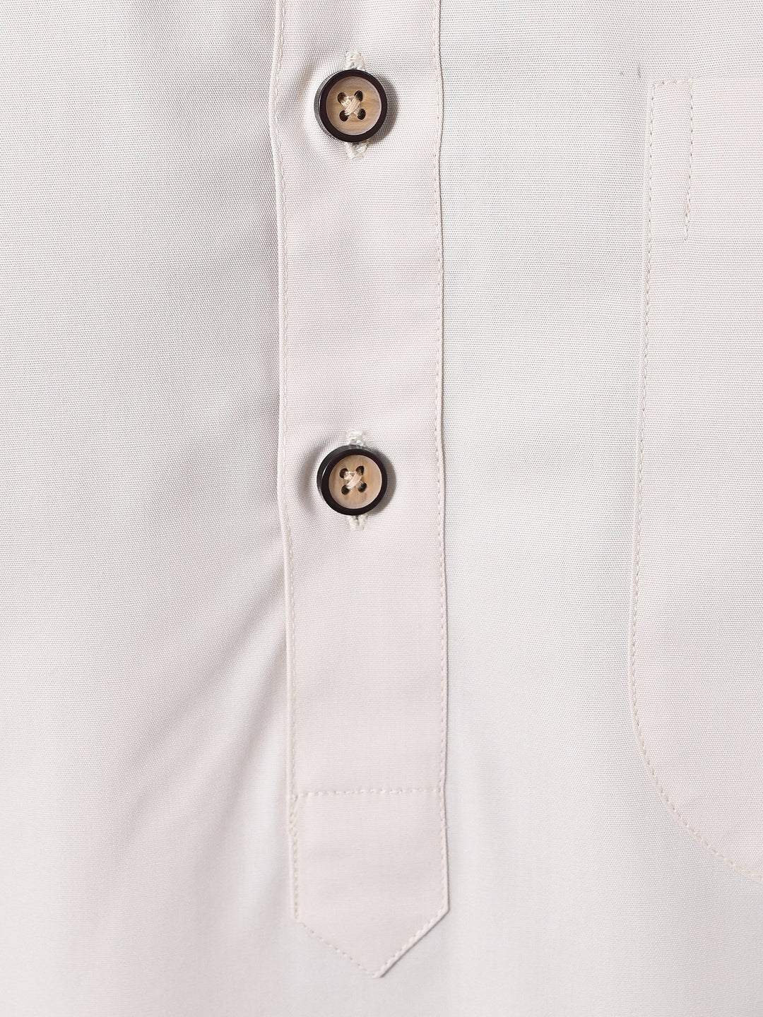 Solid Cream Kurta Top