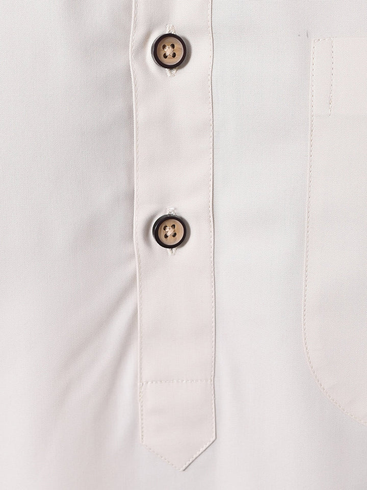 Solid Cream Kurta Top
