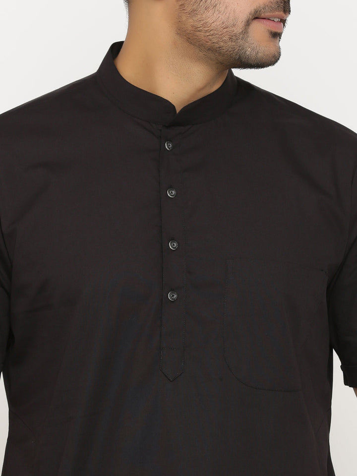 Solid Black Kurta Top