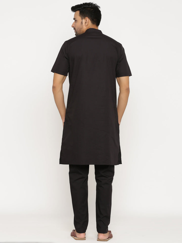 Solid Black Kurta Top