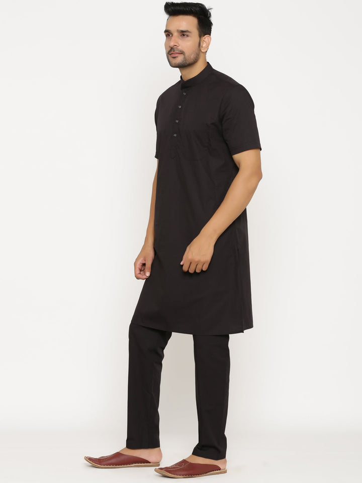Solid Black Kurta Top