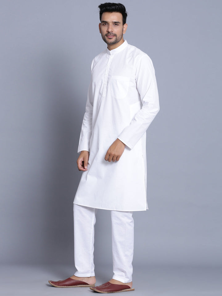 Solid White Kurta Set