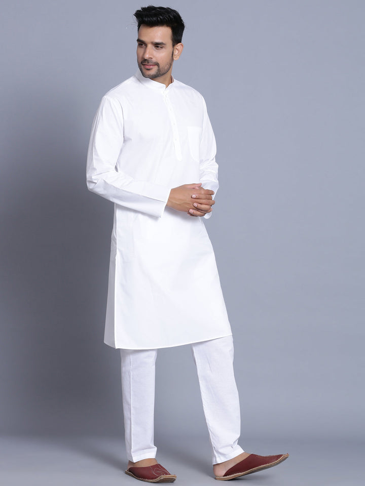 Solid White Kurta Set