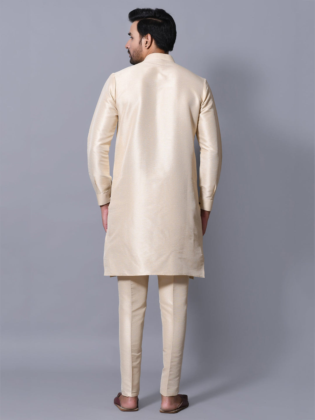 Textured Cream Kurta Set