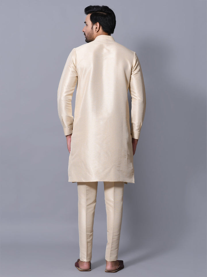 Textured Cream Kurta Set