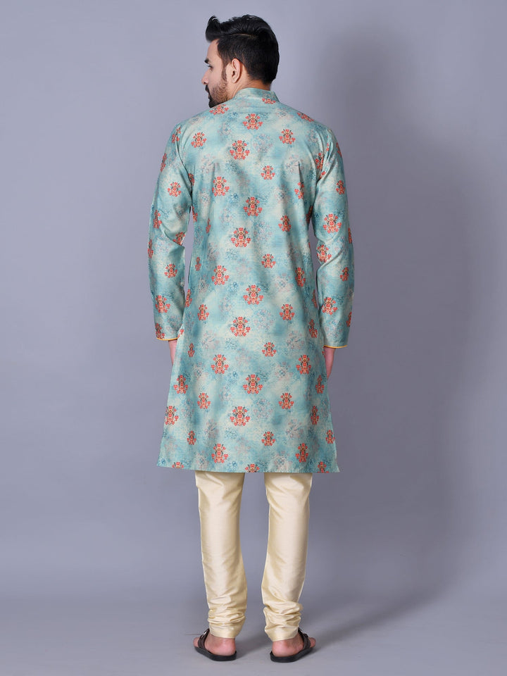 Floral Sea Green Kurta Set