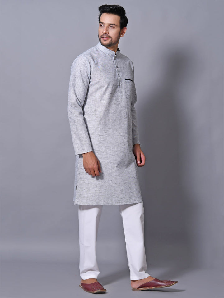 Textured Metallic Kurta Set