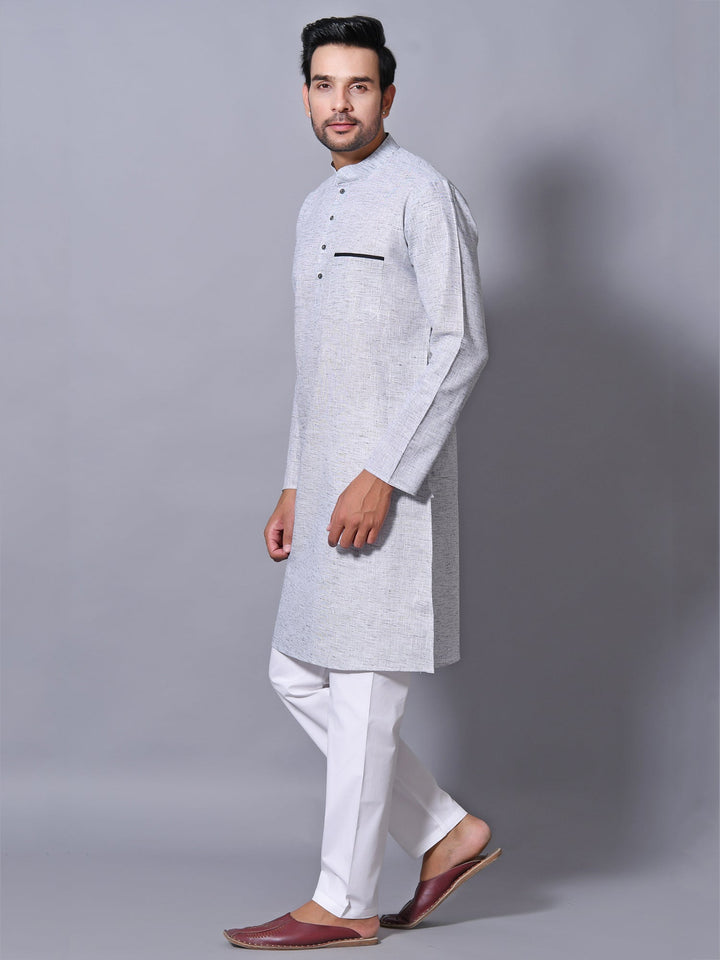 Textured Metallic Kurta Set