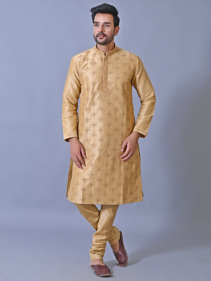 Ethnic Motifs Camel Brown Kurta Set