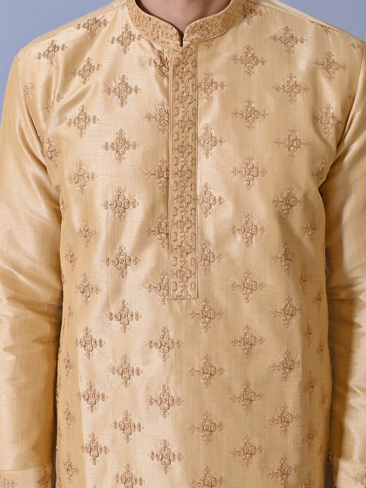 Ethnic Motifs Camel Brown Kurta Set
