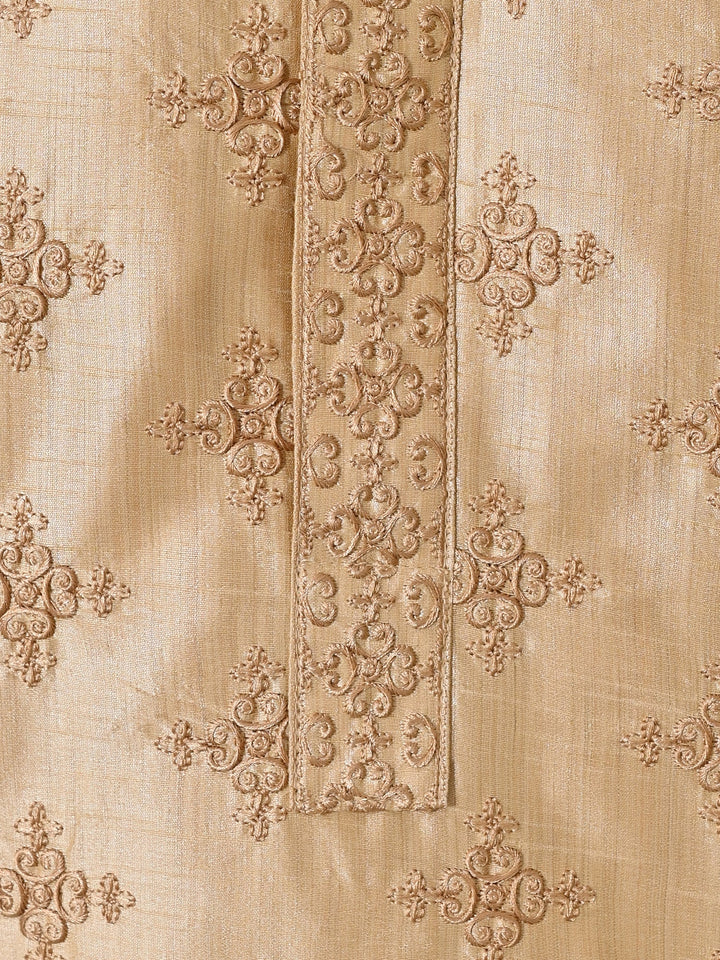 Ethnic Motifs Camel Brown Kurta Set