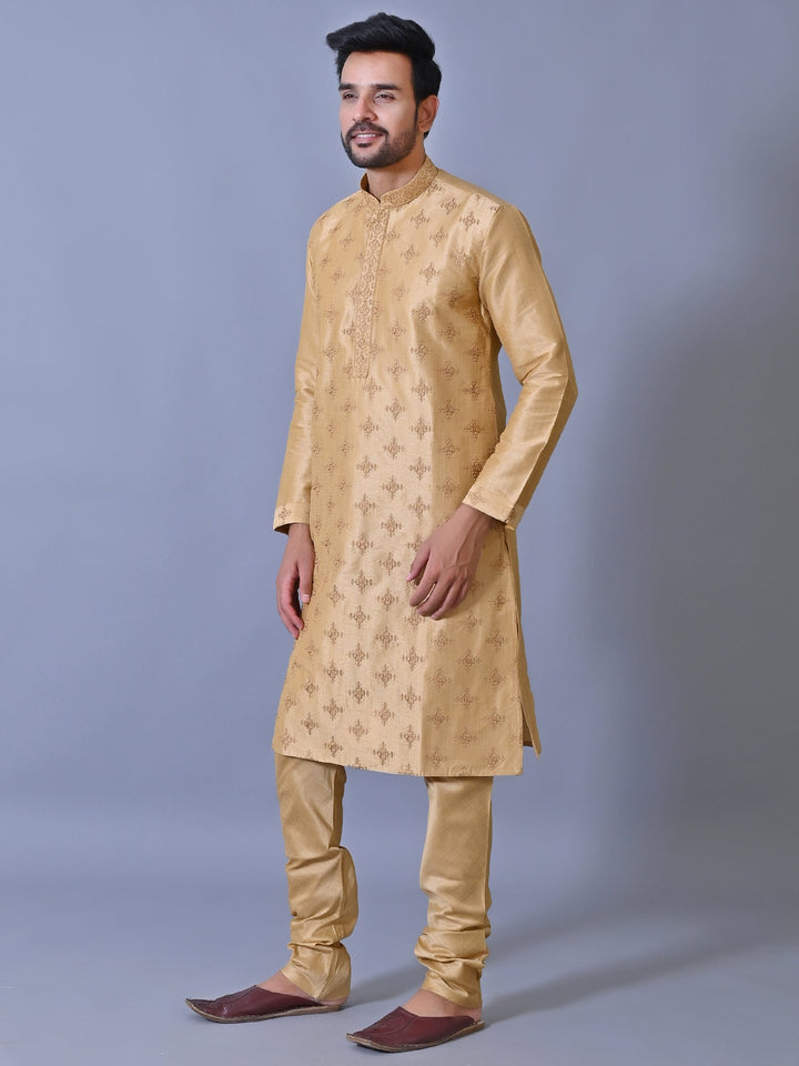 Ethnic Motifs Camel Brown Kurta Set
