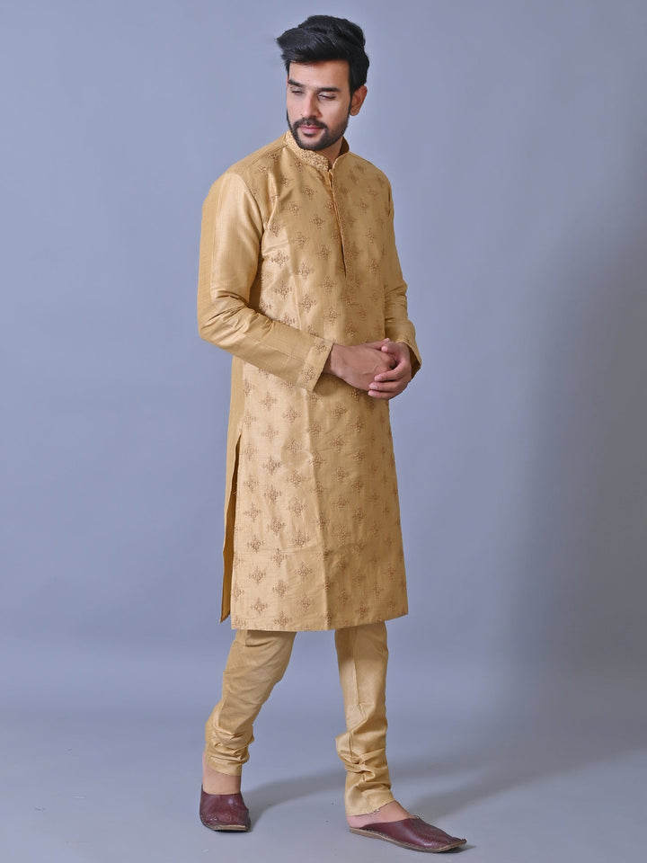Ethnic Motifs Camel Brown Kurta Set