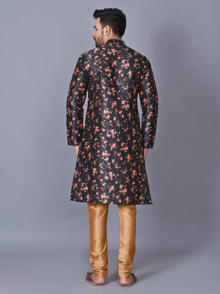 Floral Black Kurta Set